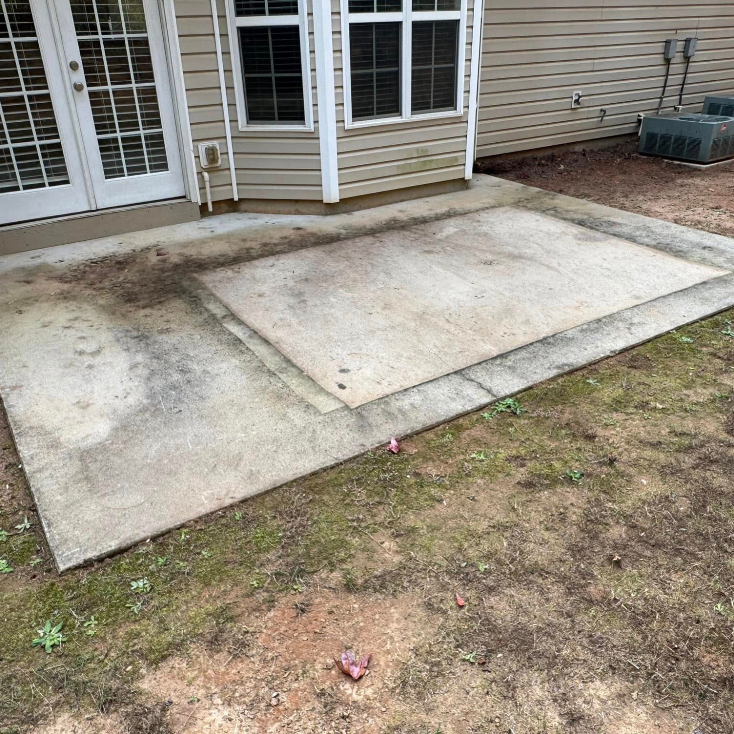 concrete cleaning before