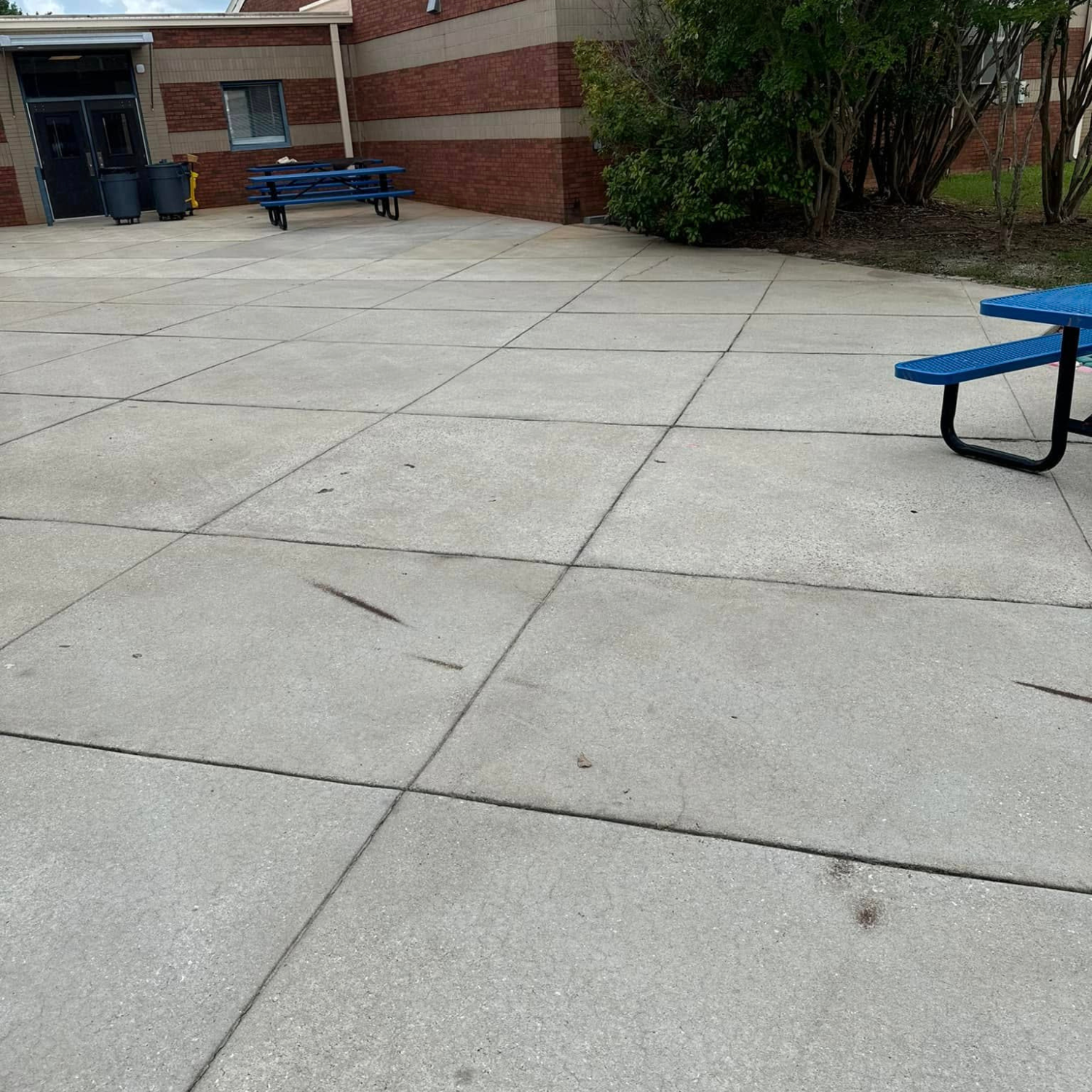 concrete cleaning after